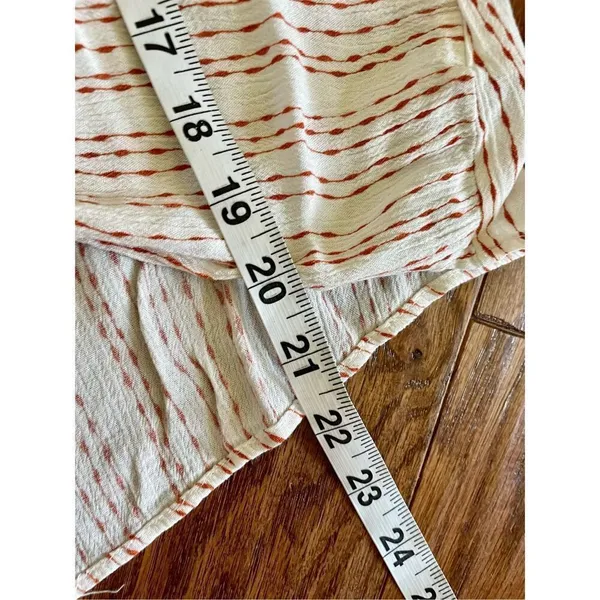 Anthropologie Potters Pot white linen textured cropped knot front blouse - Image 7