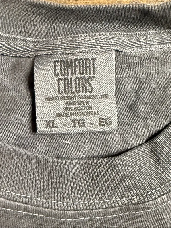 Comfort Colors Charcoal 'Have a Good Day' Graphic Tee with Bright Accent Colors - Image 2