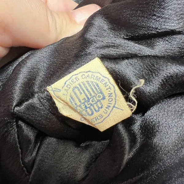 Vintage Rothmoor Coat Black Wool‎ 40s 50s Mid Century Union Made A Line Overcoat - Image 9
