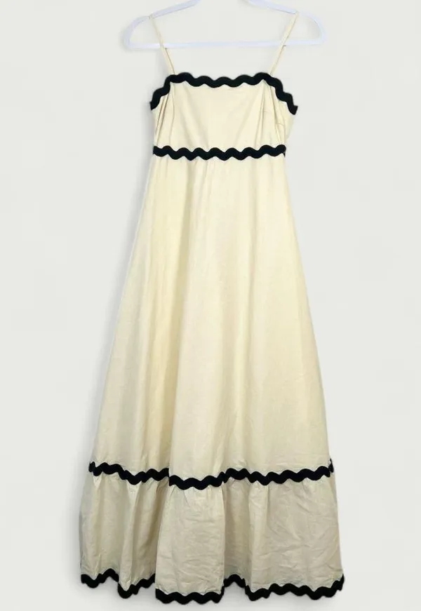 Petal + Pup Yana Maxi Dress in Cream Black Size XS - Image 6