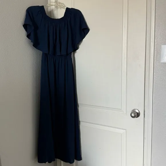 Show Me Your Mumu Hacienda Maxi Wedding Formal Dress, Rich Navy Crisp Bridesmaid - Image 8