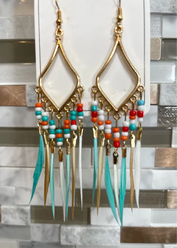 Bohemian Earrings Gold - Image 3