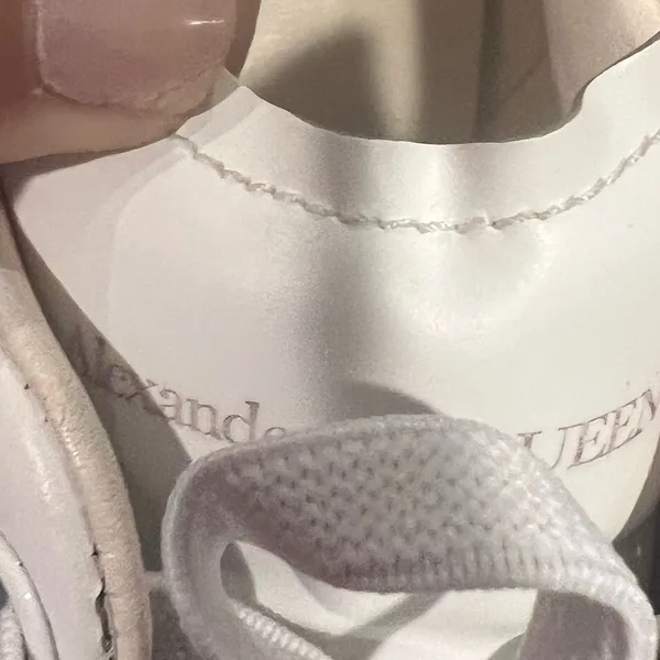 Alexander McQueen Platform Sneakers in White and Red Size 8 - Image 8