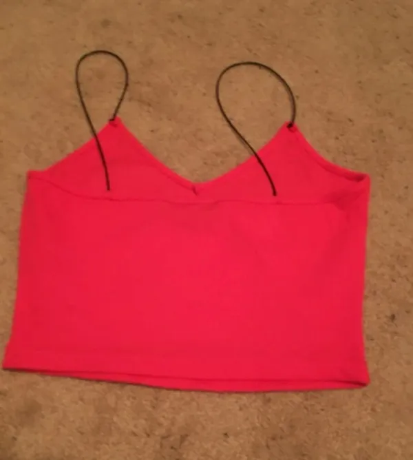 Ron Jon Red Smocked Cropped Cami - Image 2
