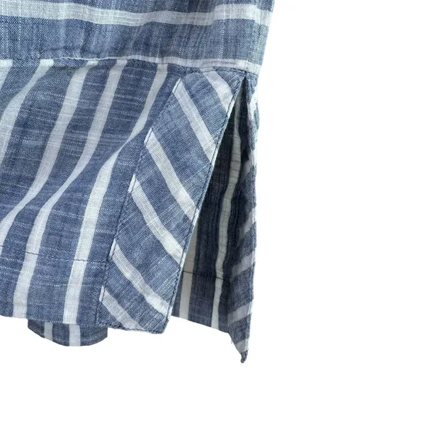 Athleta Blue Striped Barbados 100% Cotton Lined Short Sleeve Mini Dress Size XXS - Image 7