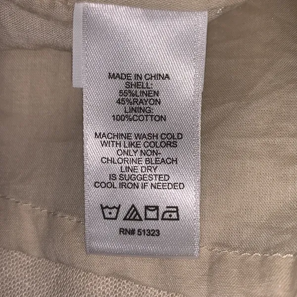 1.State Womens Linen Cut Out Tie Detail Scoop Neck‎ Mini Dress in Oatmeal Sz Med - Image 8