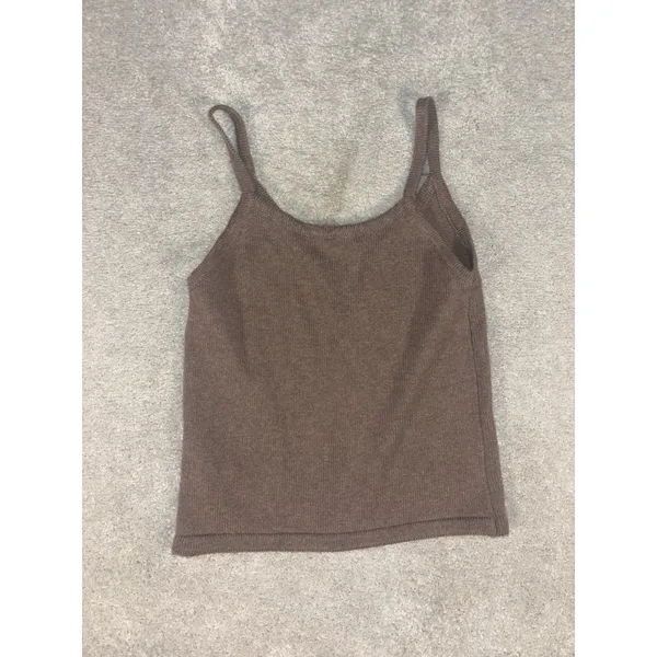 Brandy Melville Argyle Tank Top One‎ Size Brown Summer Sexy - Image 7
