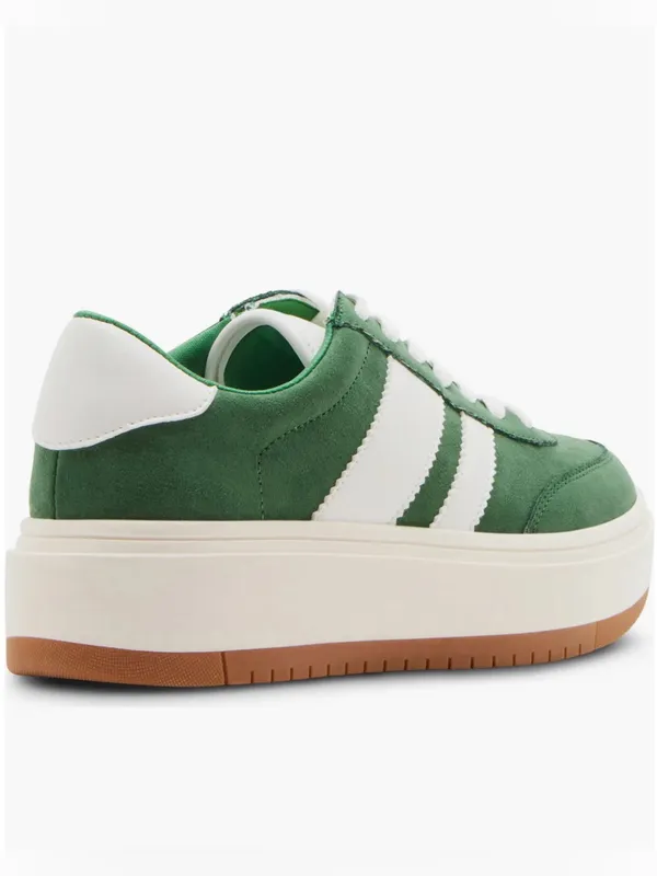 Madden Girl Y2K Navida Sneaker Green Platform White Strip Sneakers Size 9 - Image 4