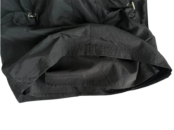 Honey&Sparkle NWT Sz M Black Nylon Utility Cargo Mini Skirt Drawstring Waist - Image 6