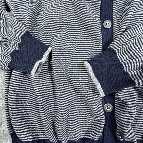 VTG Paul Costelloe Sweater Womens Large Striped Long Sleeve Button Up Old Money - Image 4