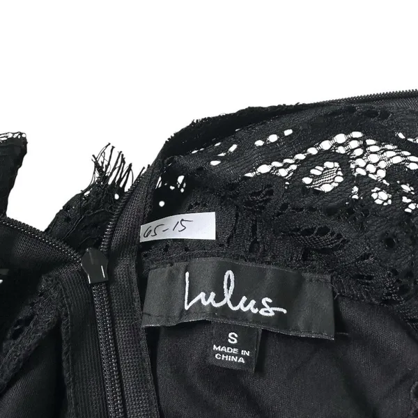 Lulus Lace Dress Women's Size Small Black Cocktail Party Date Night | 65-15 - Image 4