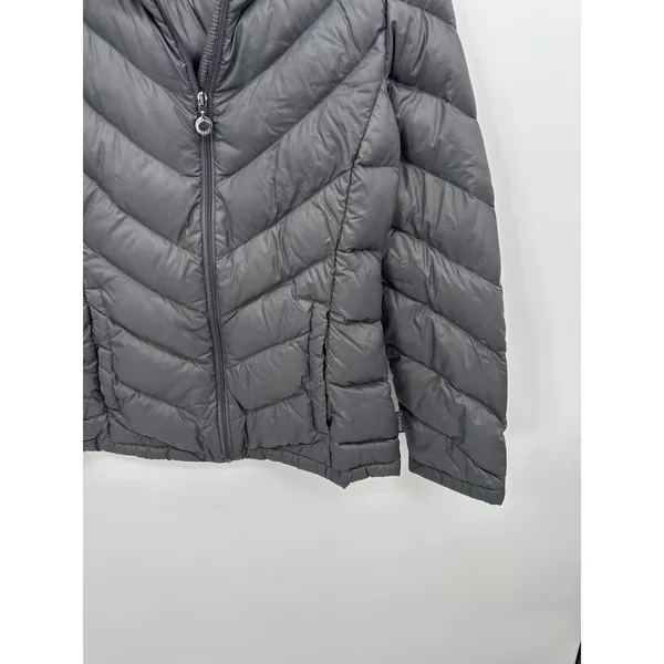 Calvin Klein Womens Packable Lightweight‎ Down Puffer Jacket Gray Small AX2 - Image 4