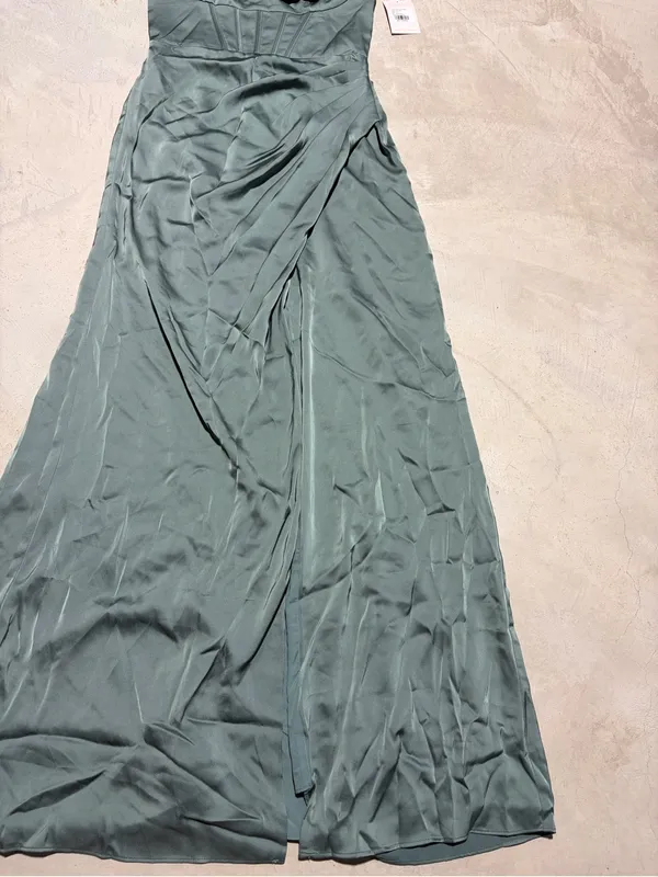 Birdy Grey NWT Carrie matte sea glass Strapless Evening Gown bridesmaid dress S - Image 4