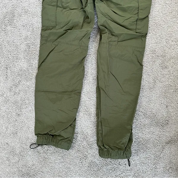 LCKR Women’s Mayday Utility Cargo Pants Nylon Pull On High Rise in Green Army S - Image 8