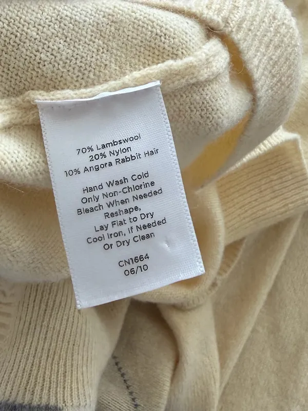 Vintage Talbots Lambwool Sweater Yellow Size M - Image 8