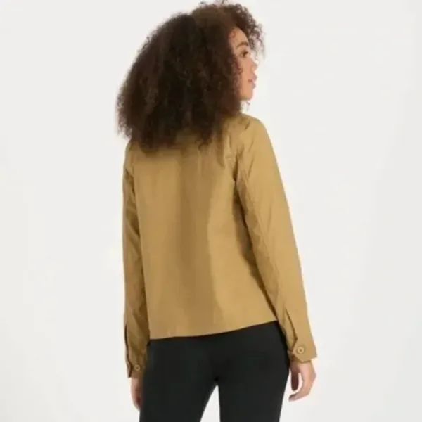 Vuori Ripstop Khaki Light Button Up Utility Collared Jacket Small - Image 2