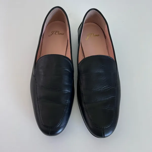 J. Crew‎ Women's Cecile Smoking Slipper in Leather Black - Image 2