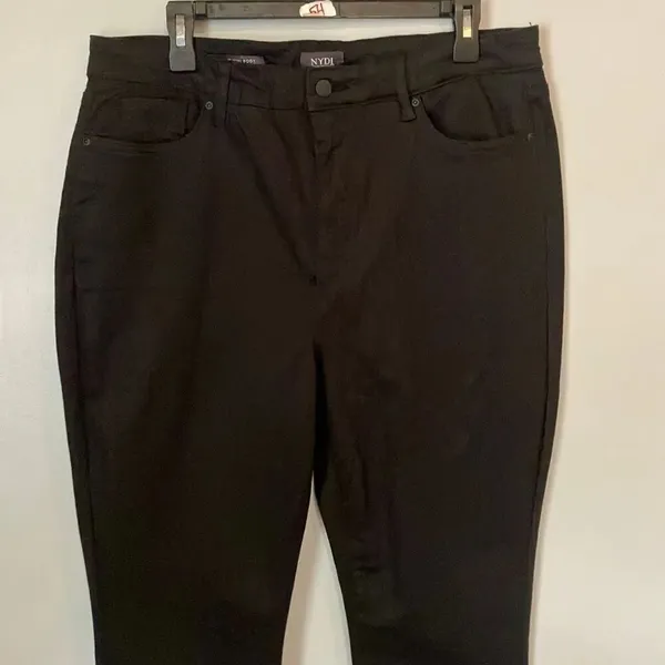 NYDJ Billie Mini Boot LiftXTuck Size 16 Black Jeans Stretchy Comfort #785 - Image 2