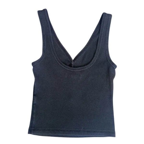 Vintage Y2K Abercrombie & Fitch Cropped Ribbed Tank Top! - Image 4