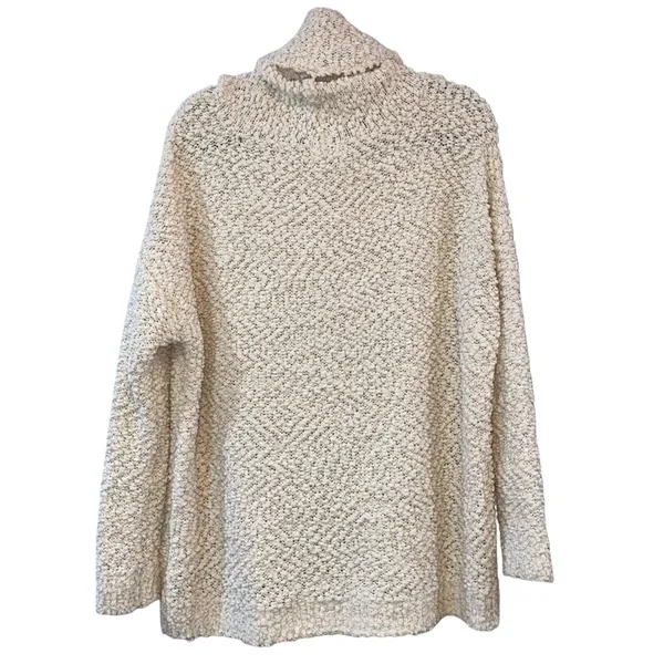 Altar’d State Cream Chunky Knit Cowl Neck Sweater Medium Cozy Boho Oversized‎ - Image 4