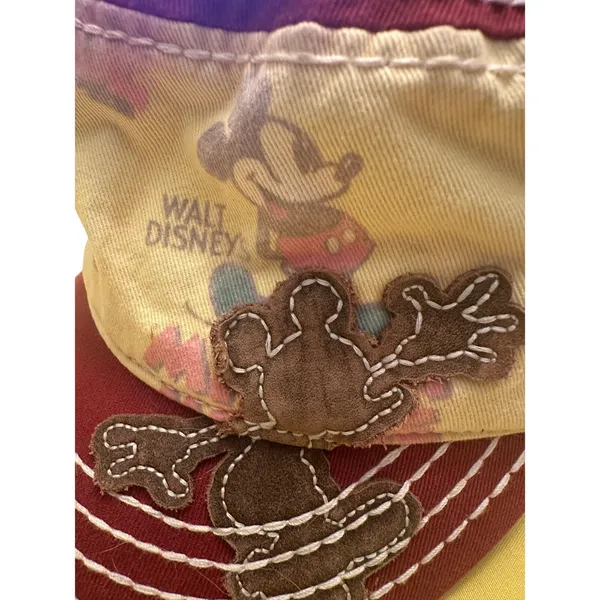 Vintage Disney Parks Walt Disney World Mickey Mouse Red Cadet Hat Cap - Image 5