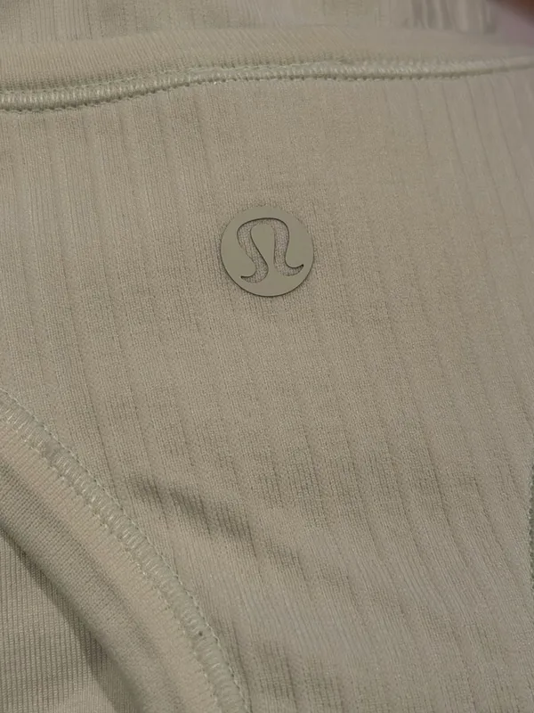 Lululemon Ebb To Street Cropped Racerback Tank Top Kohlrabi Green - Image 3