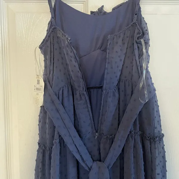 NWT Altar’d State navy blue dot babydoll dress size Large - Image 5