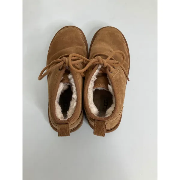 UGG Neumel Chestnut Suede Lace Up Sheepskin‎ Lined Boots 1094269 Womens 8 - Image 5