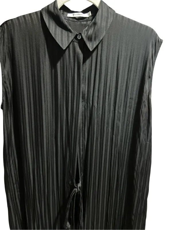 Alexander Wang Black Long Vest Duster silk and rayon size 4 - Image 3