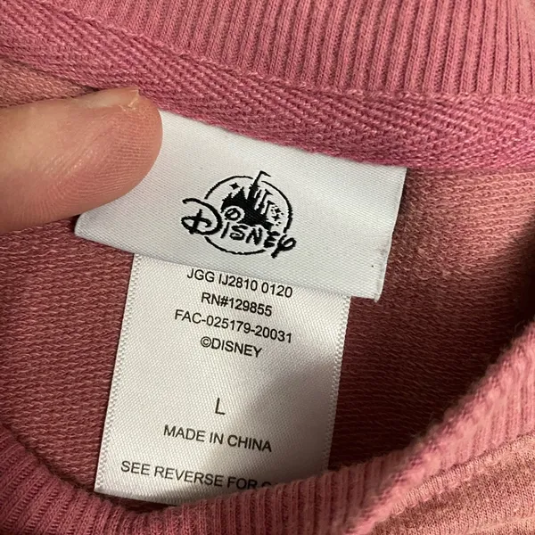 Disney Park Lightweight Pink Mickey Mouse Sweatshirt - Image 3