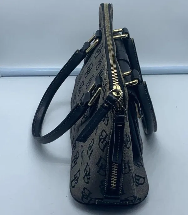 DOONEY & BOURKE black & gray signature D&B logo tote bag - Image 7