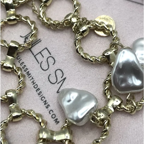 Jules Smith Doubled Layered Hoop Earrings |Irregular Bracelet NWT Small Dust Bag - Image 6