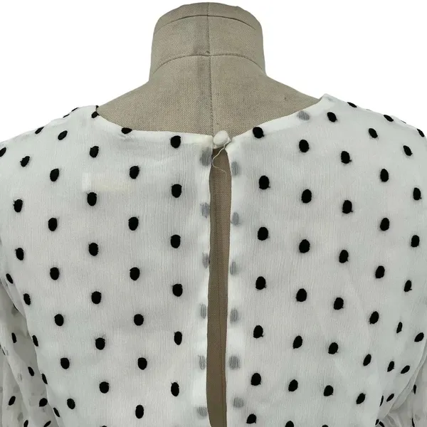 La Maison Talulah Something‎ About You Mini Dress in White Black Polka Dot Print - Image 8