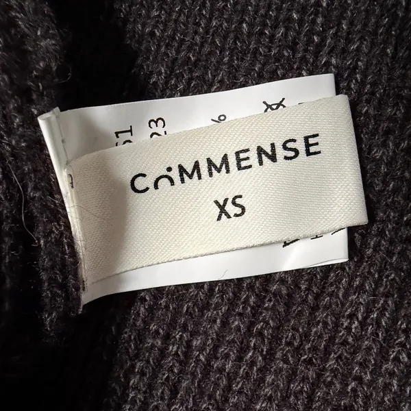 Commense Womens Cropped Cardigan Sweater Gray V-Neck Ribbed Knit‎ XS - Image 4
