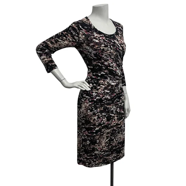 Calvin Klein Dress Sz 2 Black Multicolor Paint Splatter Artsy Graphic‎ Casual - Image 5