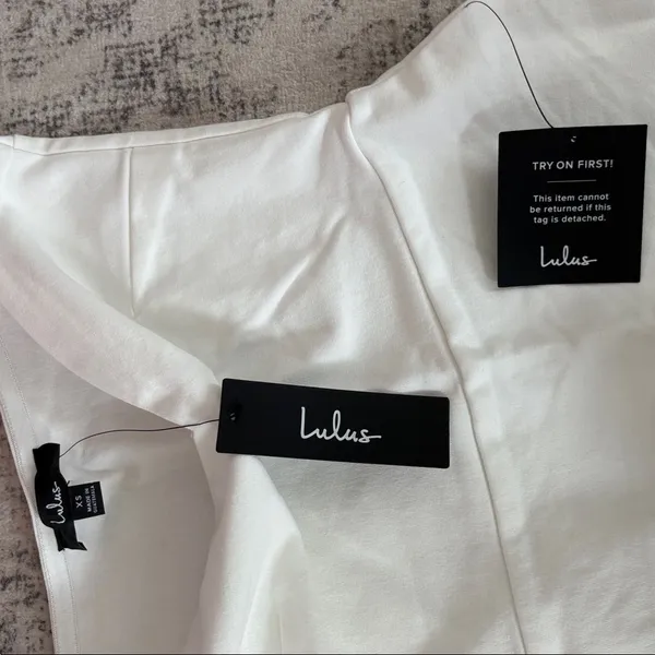 Lulus How Much I Care Ivory Off-the-Shoulder Midi Dress Size XS NWT Bridal Beach - Image 5
