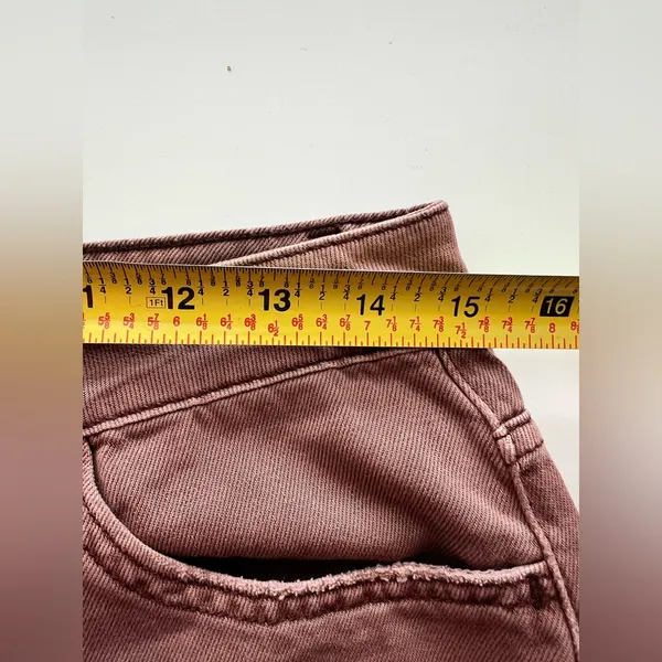 Vervet Leslie 90s Vintage Flare raw hem denim pants 28 - Image 5