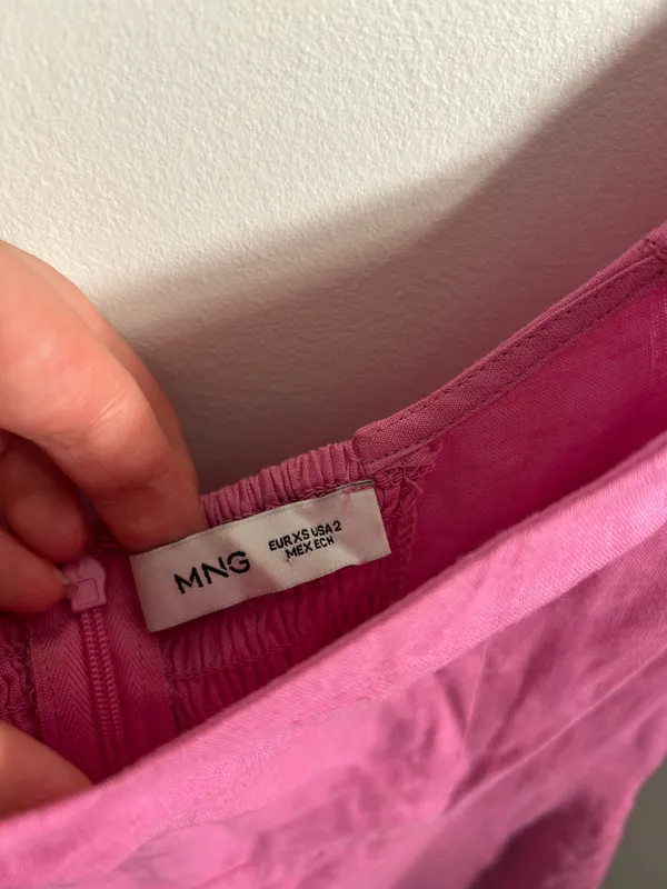 Mango Pink Linen Dress - Image 7