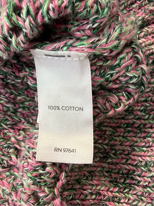J. Jill 100% Cotton Mauve Knit Button-Front Cardigan Size Large - Image 7