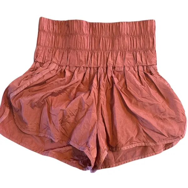 FP Movement by Free People Brown Athletic Shorts High-Rise Relaxed Fit - Image 3