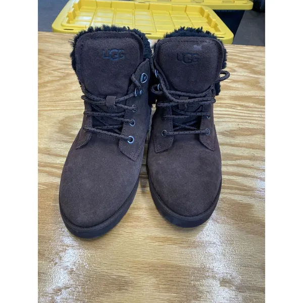 UGG Romely Heritage Women's Size 7 Brown Suede Lace-Up Outdoor Snow Boots S60 - Image 4