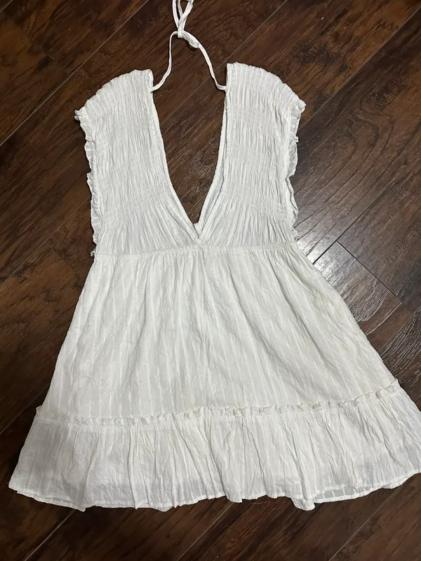 Urban Outfitters Rooney Deep V-Neck Mini Dress - Image 7