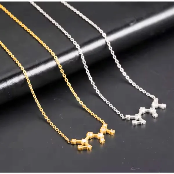 NEW Taurus 18k Gold‎ Constellation Zodiac Star ⭐️ Necklace Birthday Astrology - Image 12