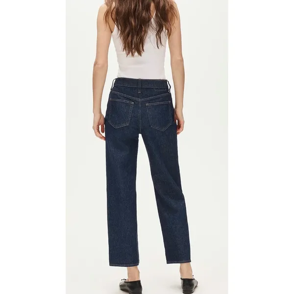 J.Crew 96 Slim Wide Leg Petite Jeans‎ Dark Indigo High Rise Cropped Size 30P - Image 3