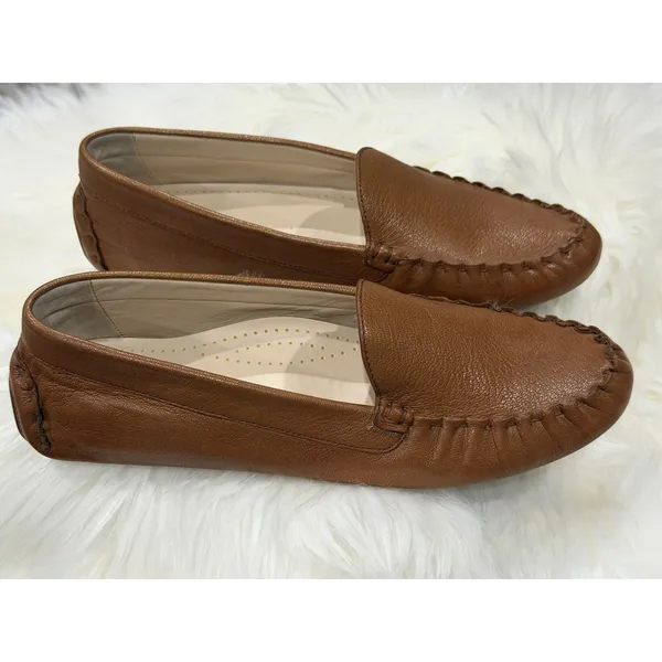 Cole Haan Women 10B Evelyn Driver Flat Leather Driving Moccasin Loafers Slip On - Image 2