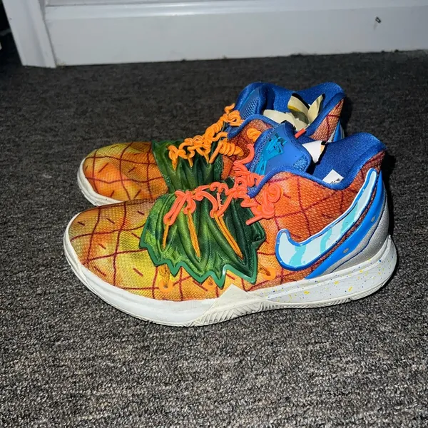 Nike Orange Kyrie 5 'Pineapple House' Sneakers Size 4 Youth / 5.5 US Women’s - Image 3