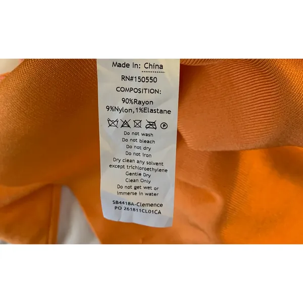 House of CB Clemence Maxi Orange Bandage Dress Womens Large - Image 11