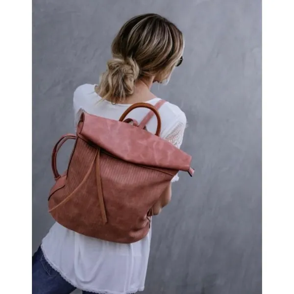 Globetrotter faux leather Backpack‎ - Image 2