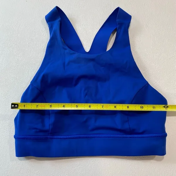 Lululemon Cobalt Blue Longline Sports Bra Size 4 Small Yoga Workout - Image 4