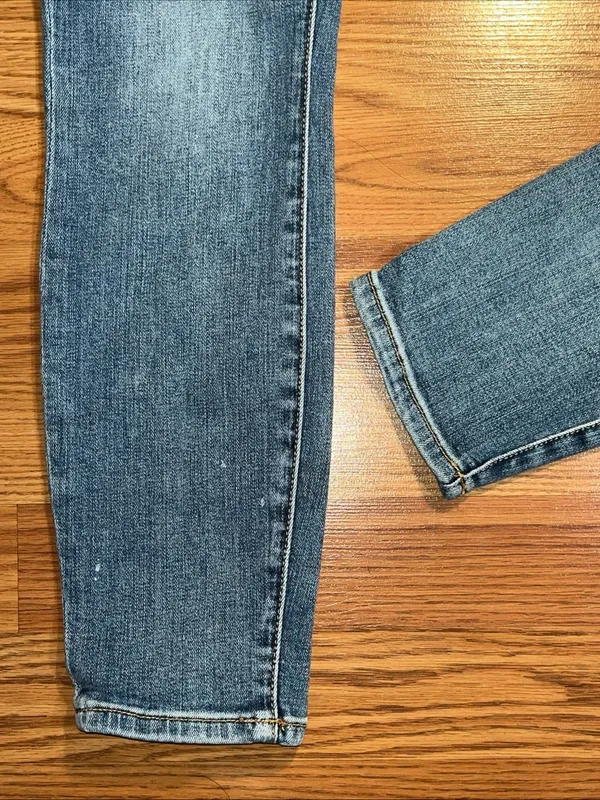 7 for all mankind Classic Blue Straight-Leg Jeans - Image 3